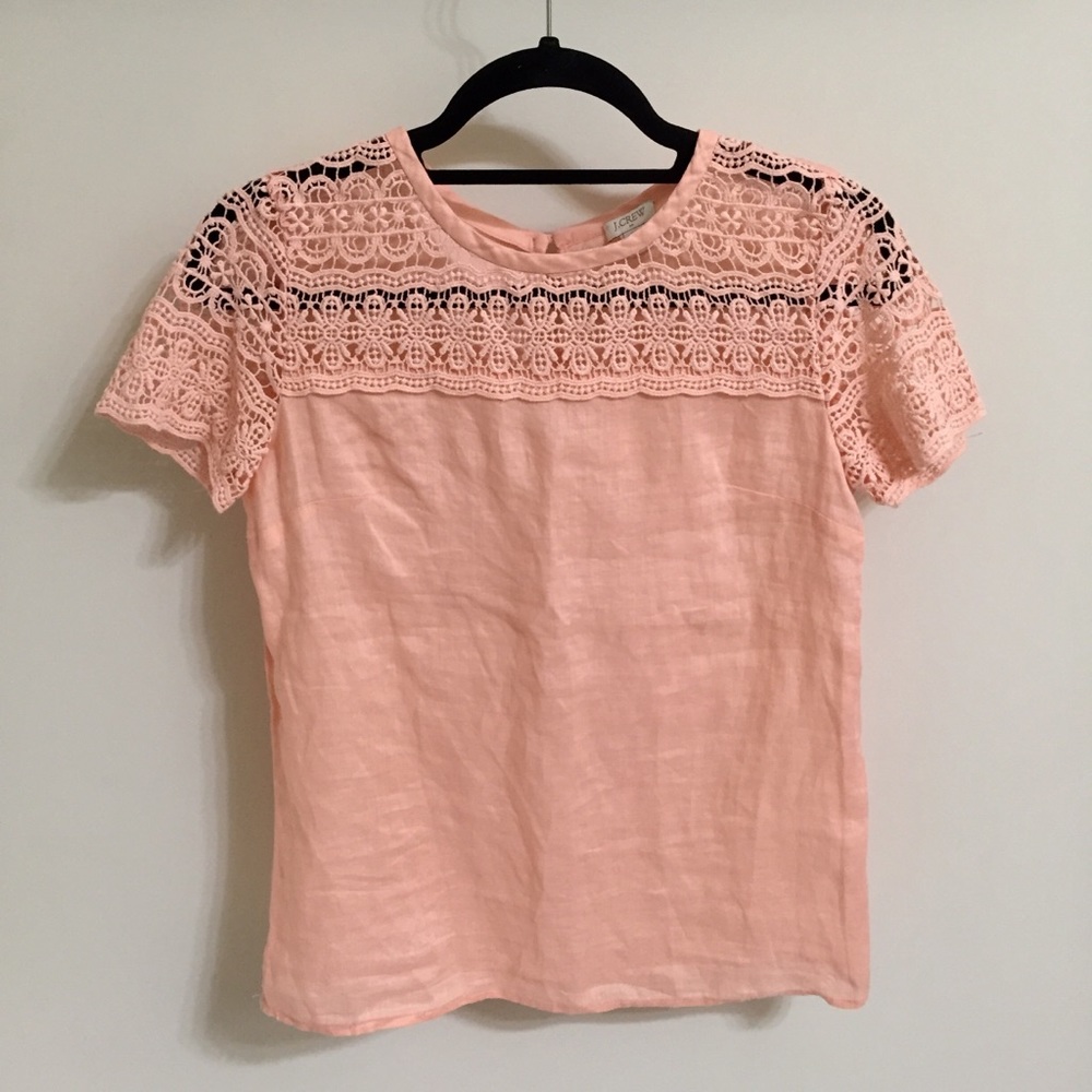 NWOT J. Crew Factory salmon/light pink shirt